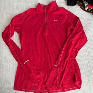 Nike Pink Dri-FIT Half-Zip Athletic Top